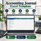 Accounting Journal Excel Template | Trial Balance, Adjusting Entries, Income Statement & Balance Sheet Spreadsheet