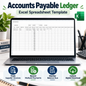 Accounts Payable Ledger Excel Spreadsheet Template | Supplier Invoice & Payment Tracker | Accounts Payable Tracking Sheet