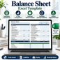 Balance Sheet Excel Spreadsheet Template | Assets, Liabilities & Equity Tracker | Financial Statement Excel Template