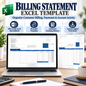 Billing Statement Excel Template | Customer Account Statement Spreadsheet | Invoice Payment & Balance Tracker | Instant Download