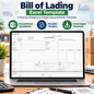 Bill of Lading Excel Template | Shipping & Freight BOL Spreadsheet | Reusable Logistics Form | Instant Digital Download