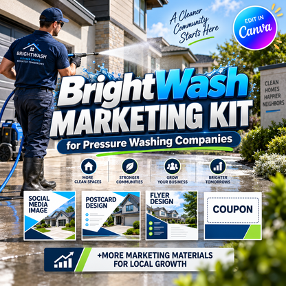 BrightWash Marketing Kit for Pressure Washing Companies