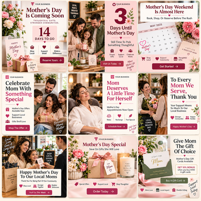 Care Bloom Mother's Day Promo Pack for Local Businesses