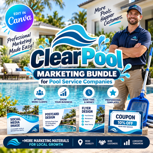 Clear Pool Marketing Bundle for Pool Service Companies