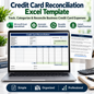 Credit Card Reconciliation Excel Template | Business Expense Tracker & Reconciliation Spreadsheet
