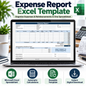 Expense Report Excel Spreadsheet Template | Business Expense Tracker & Reimbursement Form