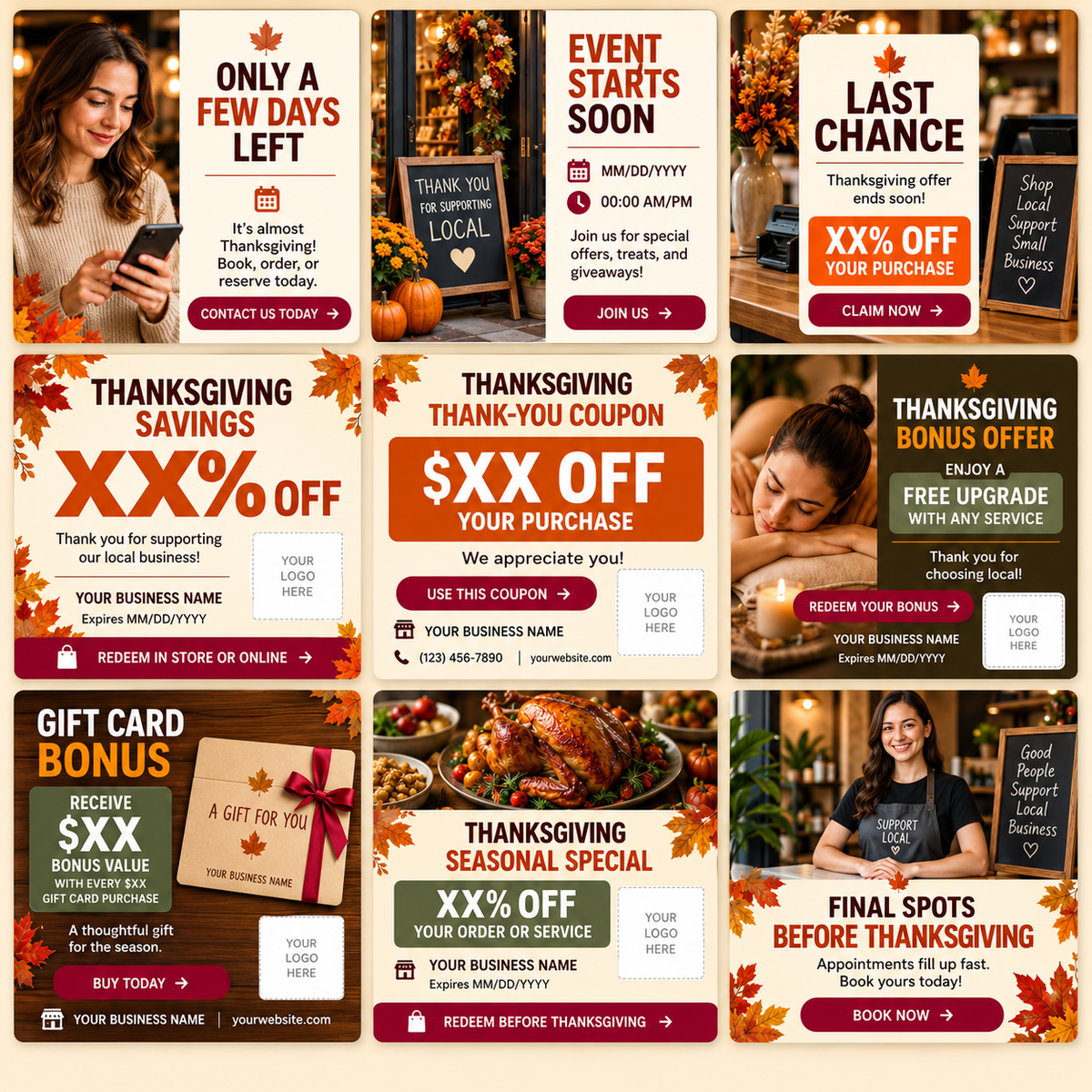 Harvest Local Thanksgiving Promo Pack for Local Businesses