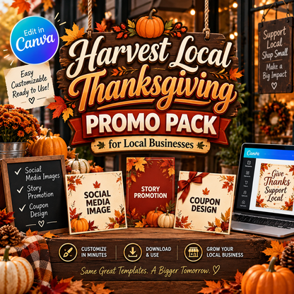 Harvest Local Thanksgiving Promo Pack for Local Businesses