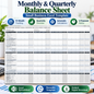 Monthly & Quarterly Balance Sheet Excel Template | Small Business