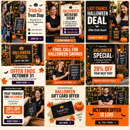 Night Market Halloween Promo Pack for Local Businesses