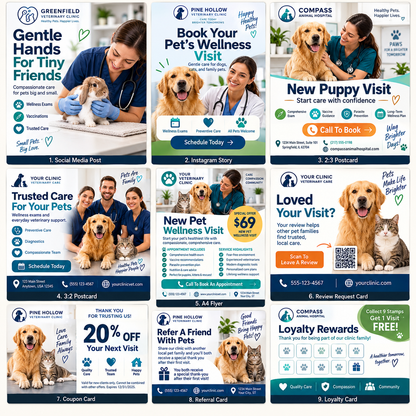 Paw Care Marketing Bundle for Veterinary Clinics