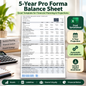 5-Year Pro Forma Balance Sheet Excel Template – Financial Projection Spreadsheet
