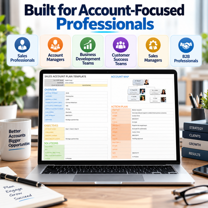 Sales Account Plan Excel Template | Account Management & Sales Planning Spreadsheet