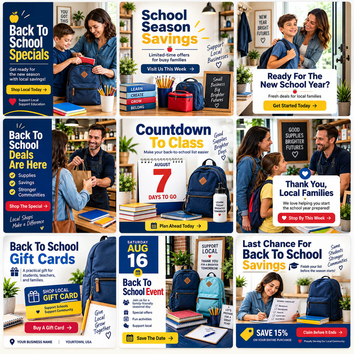 School Ready Back to School Promo Pack for Local Businesses