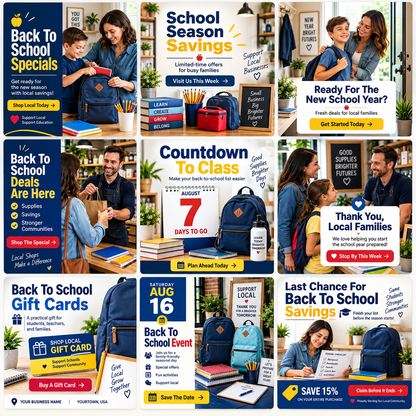 School Ready Back to School Promo Pack for Local Businesses