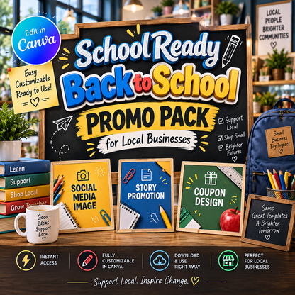 School Ready Back to School Promo Pack for Local Businesses