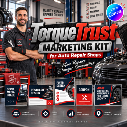 TorqueTrust Marketing Kit for Auto Repair Shops